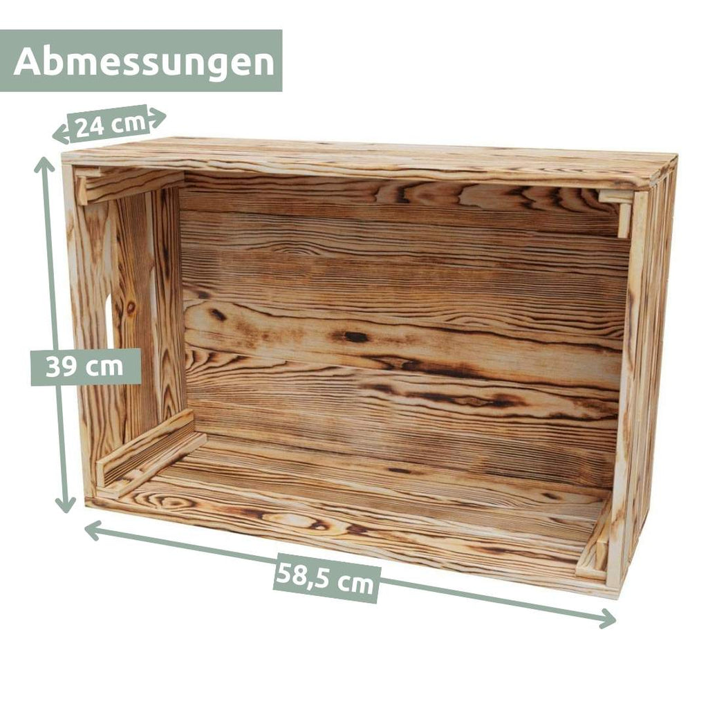 7 tlg. Set Holzkiste | Weinkiste zum DekorierenNatur