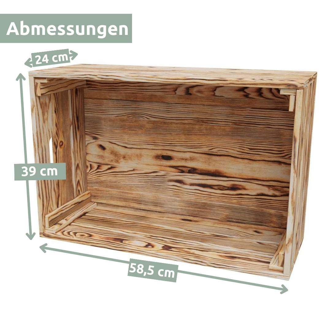 7 tlg. Set Holzkiste | Weinkiste zum DekorierenNatur