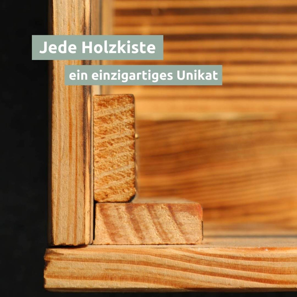 7 tlg. Set Holzkiste | Weinkiste zum DekorierenNatur