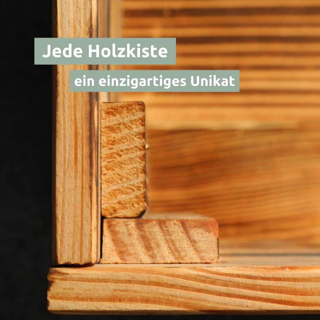 7 tlg. Set Holzkiste | Weinkiste zum DekorierenNatur