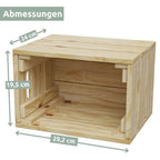 6 tlg. Set Holzkiste | Weinkiste zum Dekorieren von holz4home®Natur