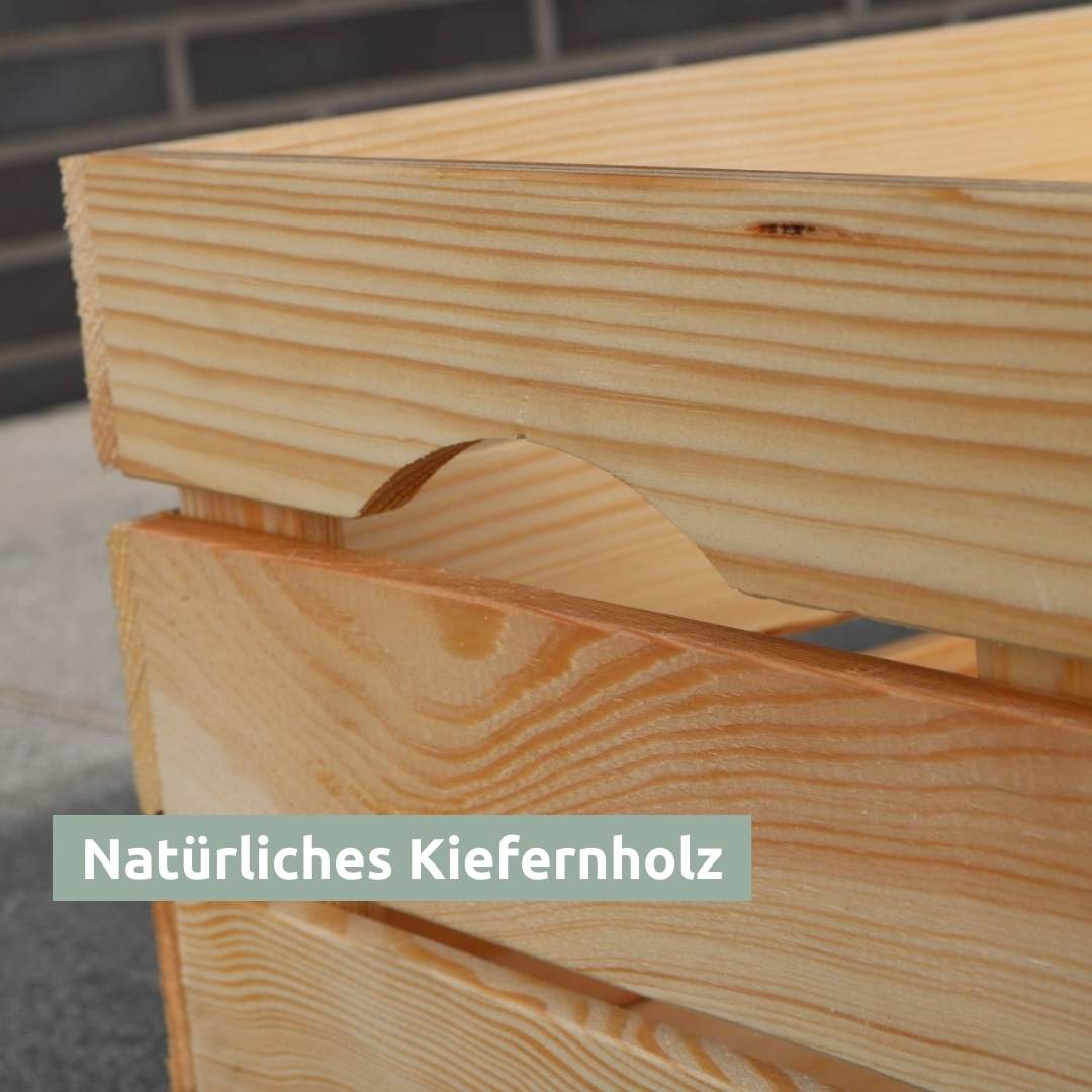6 tlg. Set Holzkiste | Weinkiste zum Dekorieren von holz4home®Geflammt