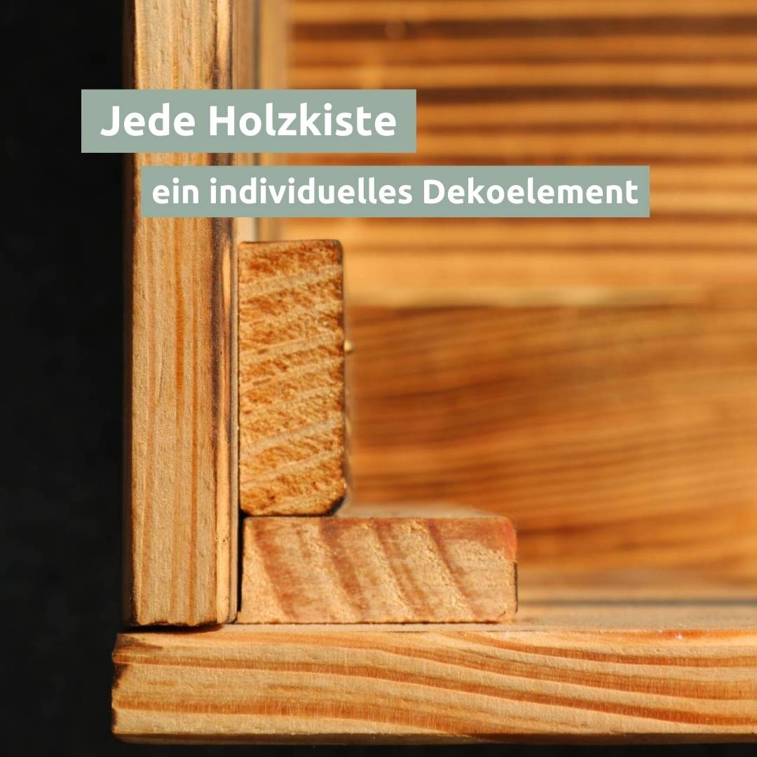 Holzkiste | Weinkiste „natur“ zum Dekorieren von holz4home®XL / Geflammt