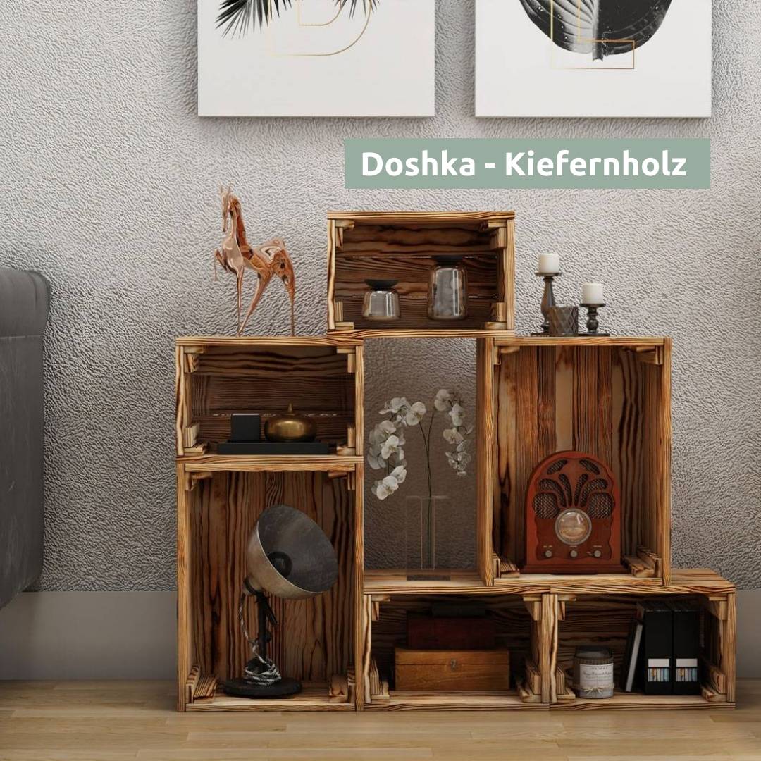 Holzkiste | Weinkiste „natur“ zum Dekorieren von holz4home®L / Natur