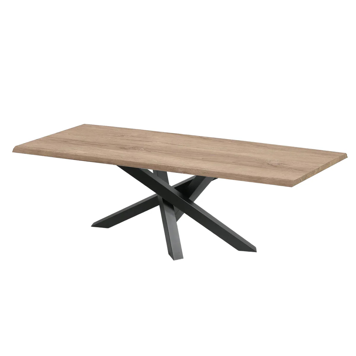 Eichentisch mit Baumkante 180cm x 100cm aufgedoppelt180cm x 100cm / Tiempo U