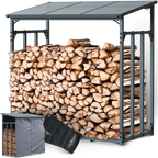 h4h378.1_cover Kaminholzunterstand M Metall anthrazit mit Sonnenblende (1,4 RM / 2 SRM) Default Title