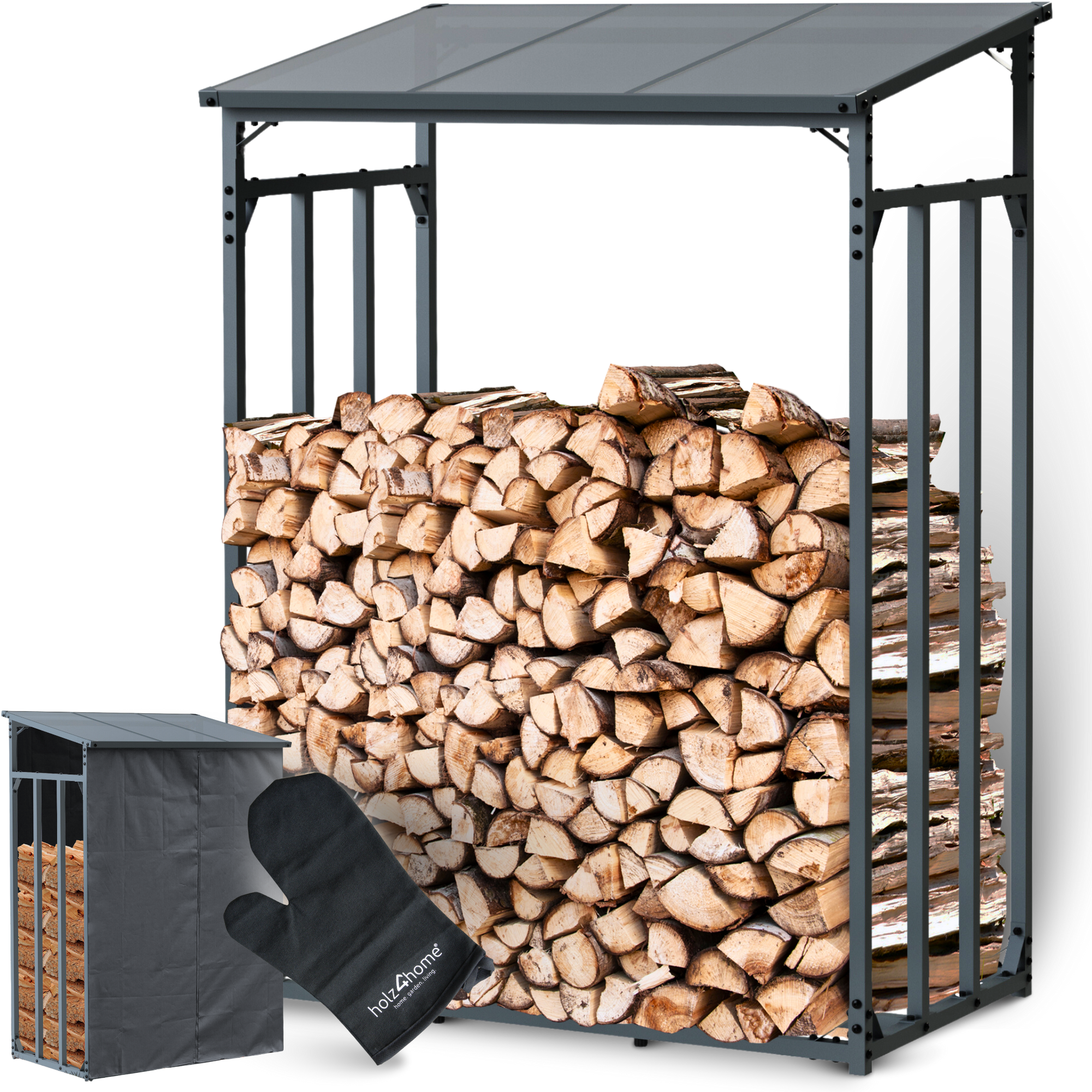 Kaminholzunterstand MetallL (1.6RM 2.5SRM)