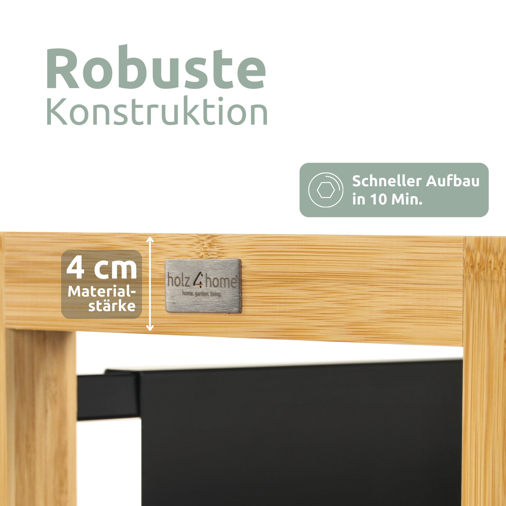 Getränkekistenregal Bambus - 2 Kisten