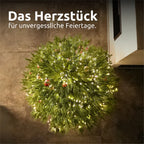 kalb | Künstlicher Weihnachtsbaum, Größe 130-220 cm, PE/PVC Kombination, Realistische Optik, Inklusive Lichterkette mit LED, Schnee-Effekt, Einfacher Aufbau, Wiederverwendbar 160cm