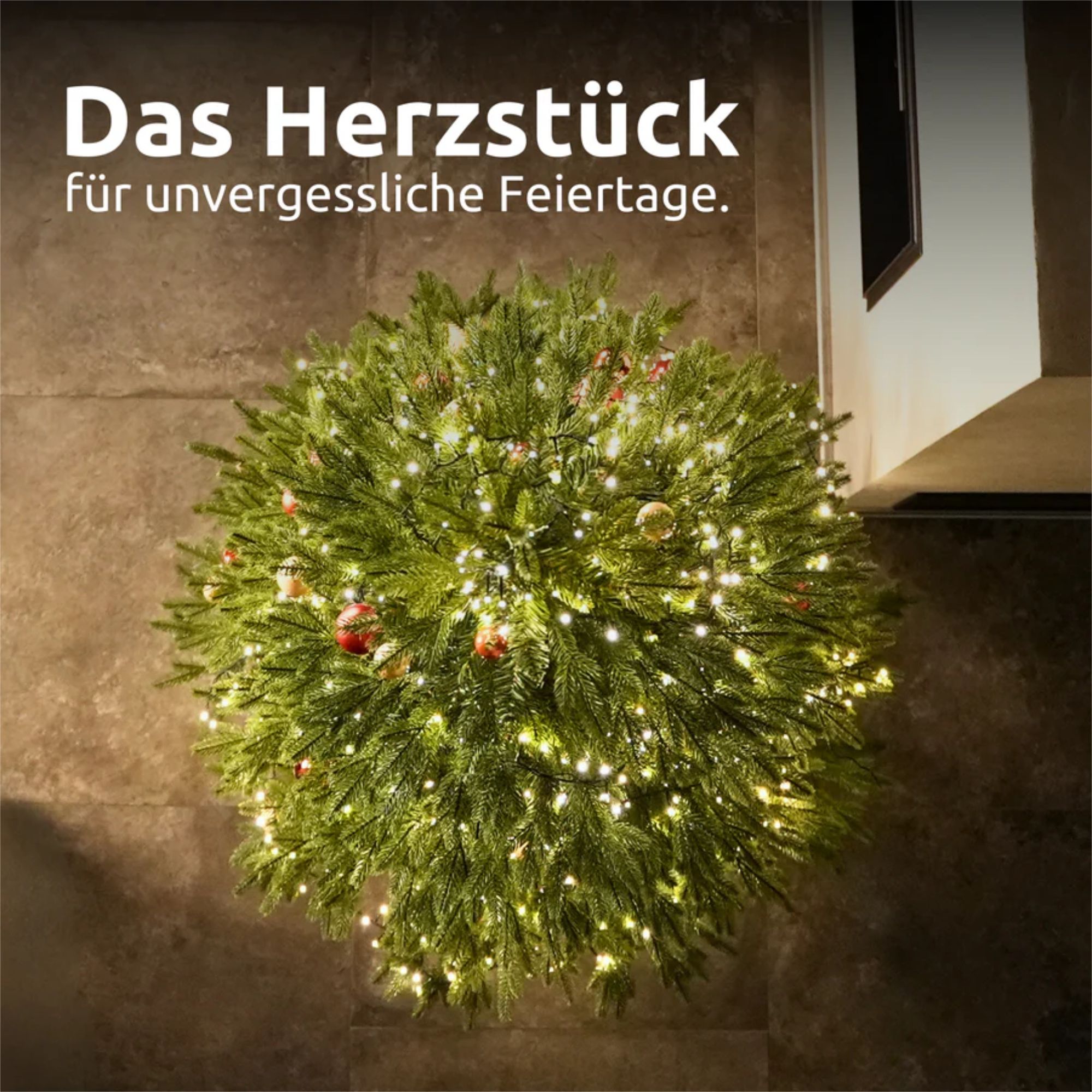 kalb | Künstlicher Weihnachtsbaum, Größe 130-220 cm, PE/PVC Kombination, Realistische Optik, Inklusive Lichterkette mit LED, Schnee-Effekt, Einfacher Aufbau, Wiederverwendbar