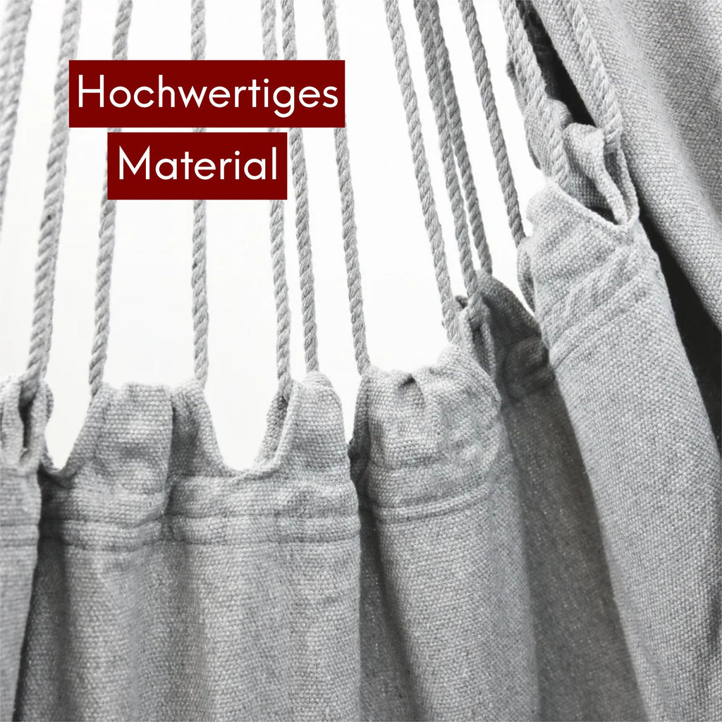 Hängesessel mit 2 Kissen, Bücherfach und Kuscheldecke