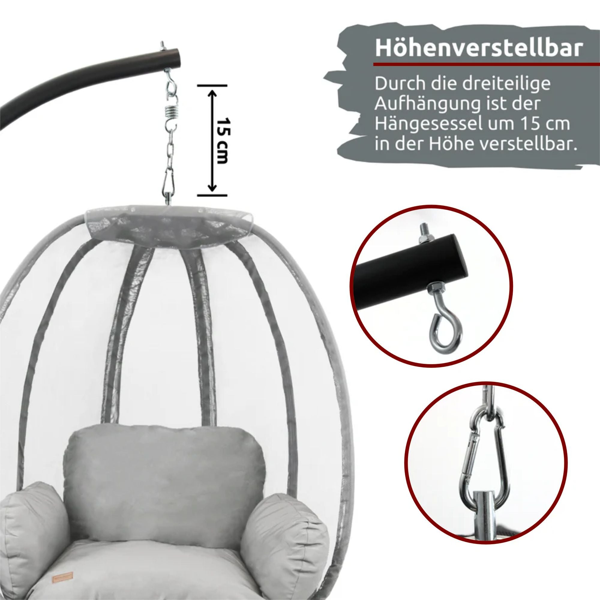 Hängesessel mit Gestell I Indoor & Outdoor inkl. Kuscheldecke