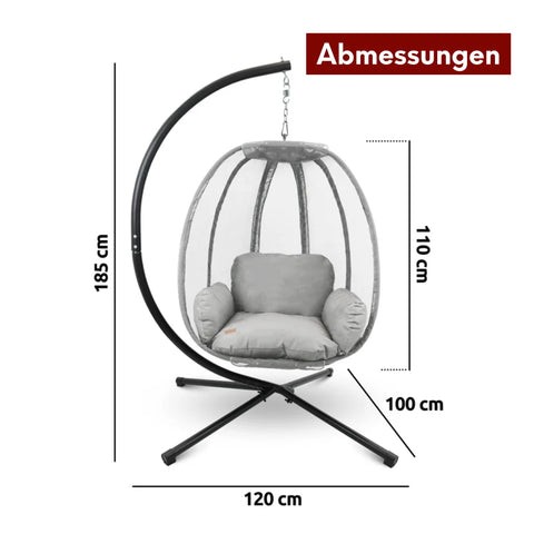 Hängesessel mit Gestell I Indoor & Outdoor inkl. Kuscheldecke