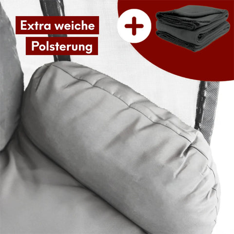 Hängesessel mit Gestell I Indoor & Outdoor inkl. Kuscheldecke