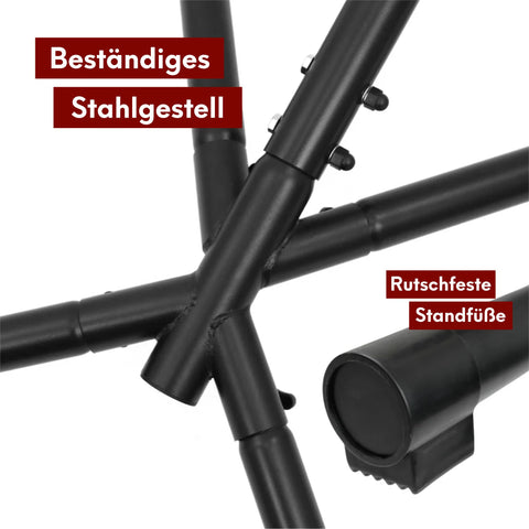 Hängesessel mit Gestell I Indoor & Outdoor inkl. Kuscheldecke