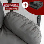 Hängesessel mit Gestell I Indoor & Outdoor inkl. Kuscheldecke Hellgrau