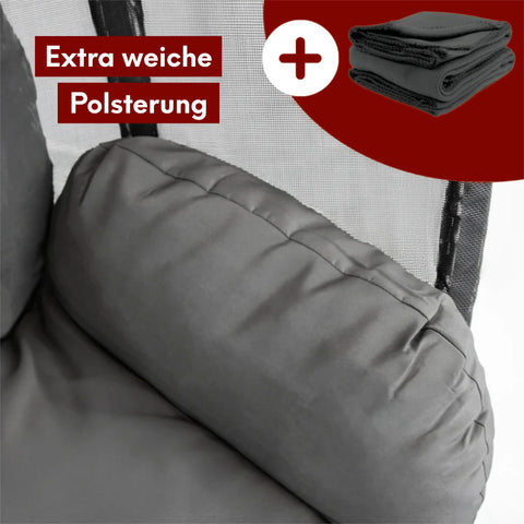 Hängesessel mit Gestell I Indoor & Outdoor inkl. Kuscheldecke