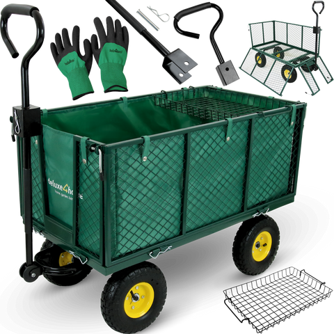 Bollerwagen | Transportwagen inkl. HandschuheGruen