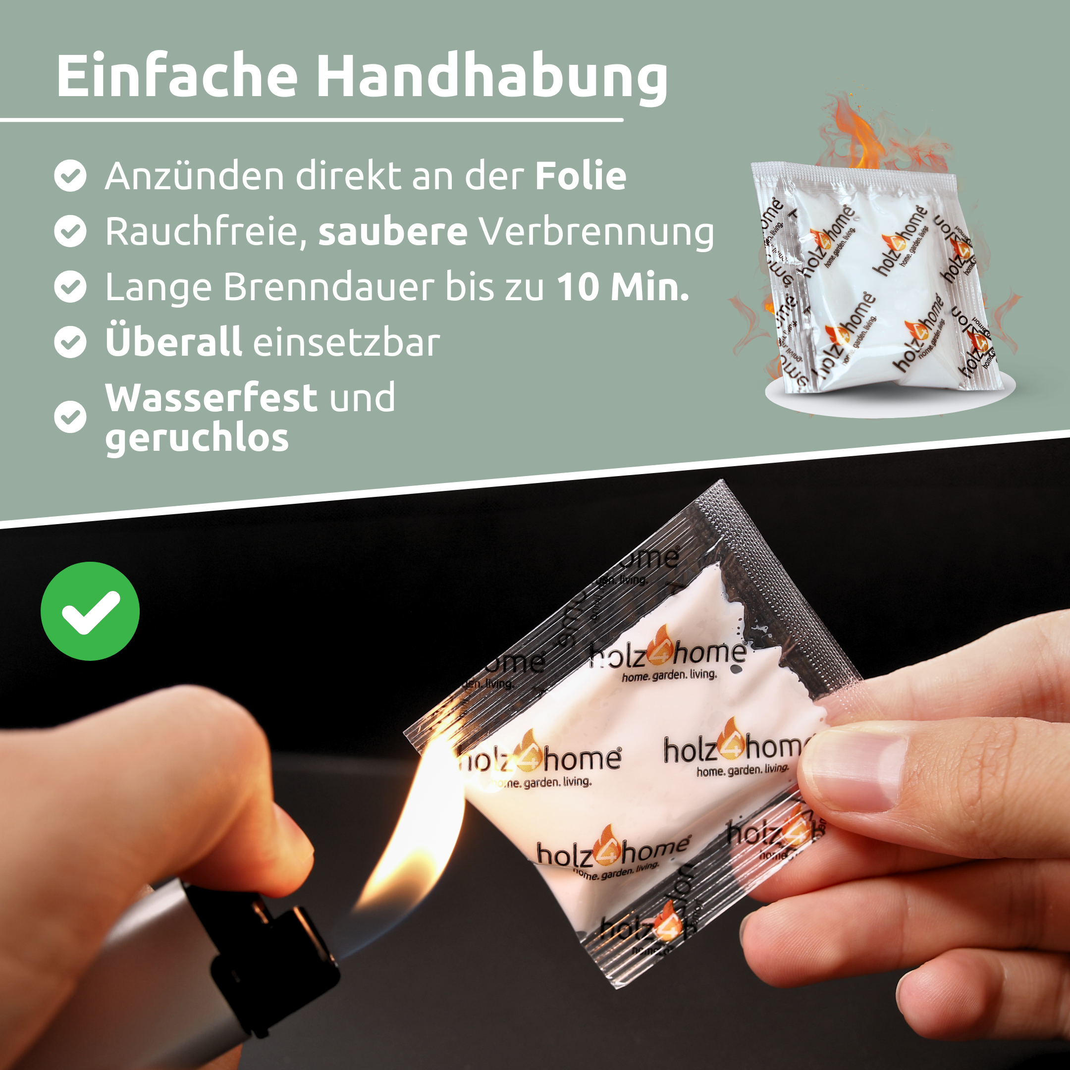 Kaminanzünder Grillanzünder Anzündtüten500 Stk.