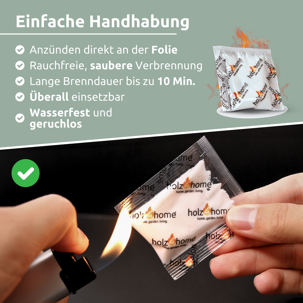 Kaminanzünder Grillanzünder Anzündtüten100 Stk. im Karton