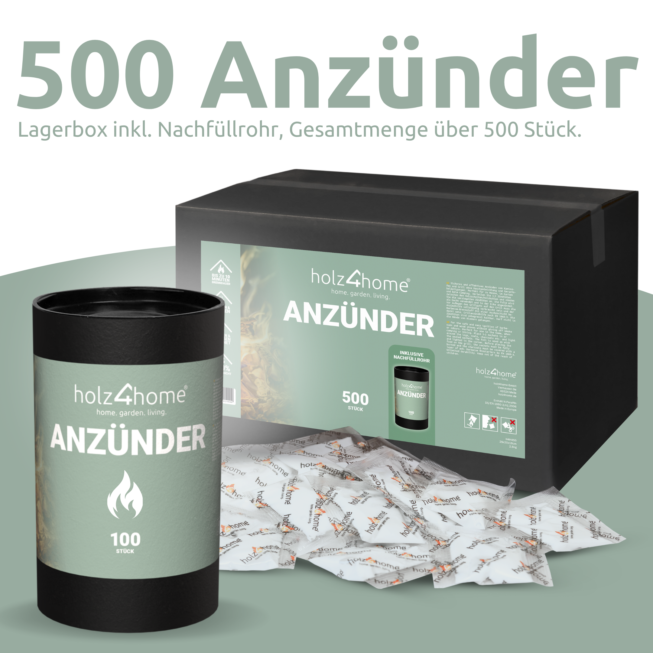 Kaminanzünder Grillanzünder Anzündtüten500 Stk.