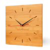 Wanduhr aus Bambus Quadratisch50 cm