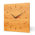 h4h458_cover_shop Wanduhr Bambus quadratisch 50 cm geräuschlos Quarzwerk Default Title
