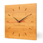 Wanduhr aus Bambus Quadratisch50 cm