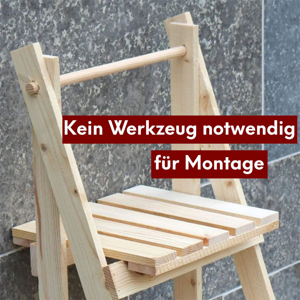 kalb Pflanzleiter Holz, 52,5 x 109 x 35 cm, klappbar & wetterfest, dekorative Blumentreppe, Pflanzenregal für Garten, Balkon & Terrasse, Naturholz