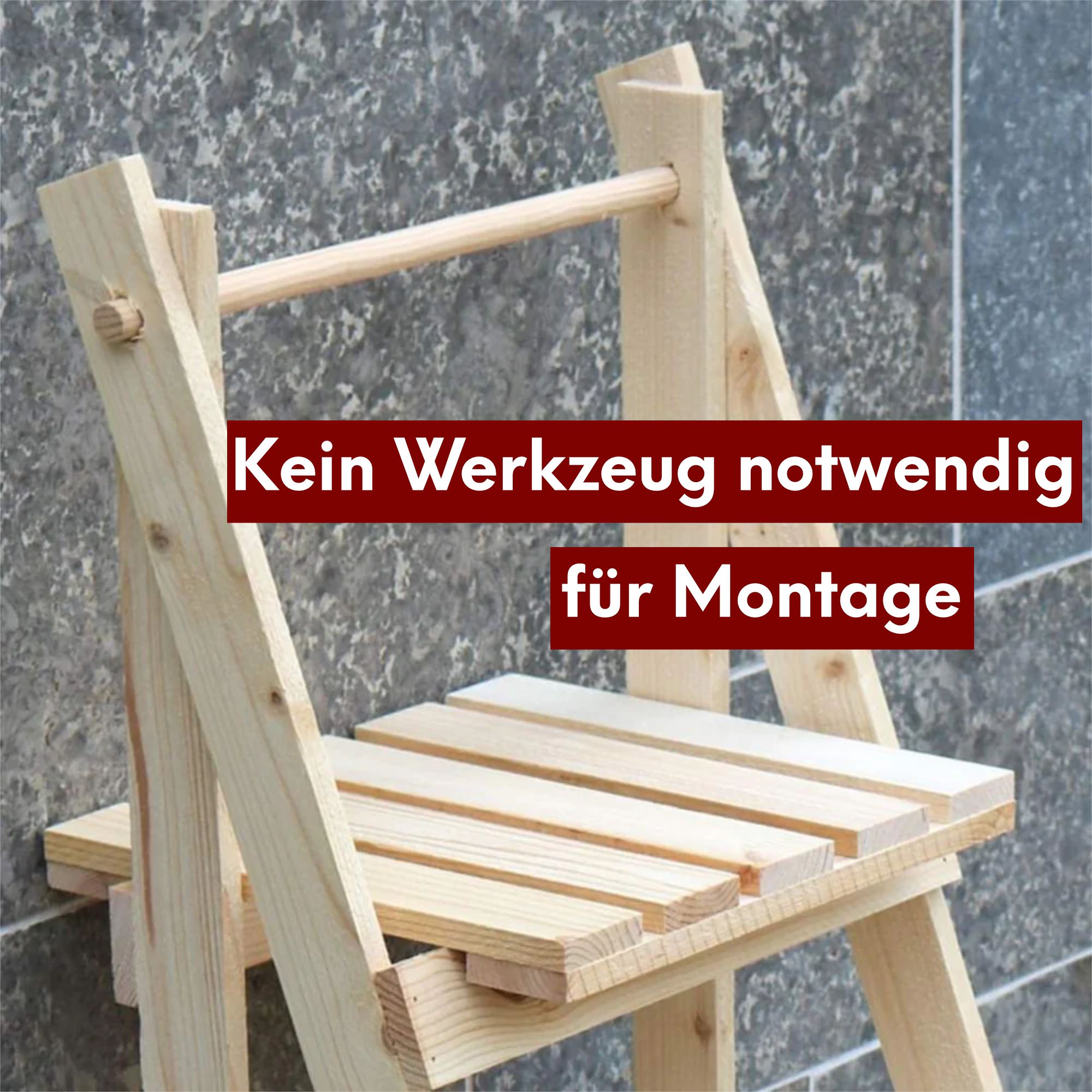 kalb Pflanzleiter Holz, 52,5 x 109 x 35 cm, klappbar & wetterfest, dekorative Blumentreppe, Pflanzenregal für Garten, Balkon & Terrasse, Naturholz