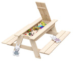 kalb | Kinder Picknicktisch Waldsee 100 x  40 x 93 x cm Gartenmöbel Bank & Tisch Massiv Echtholz KIDS