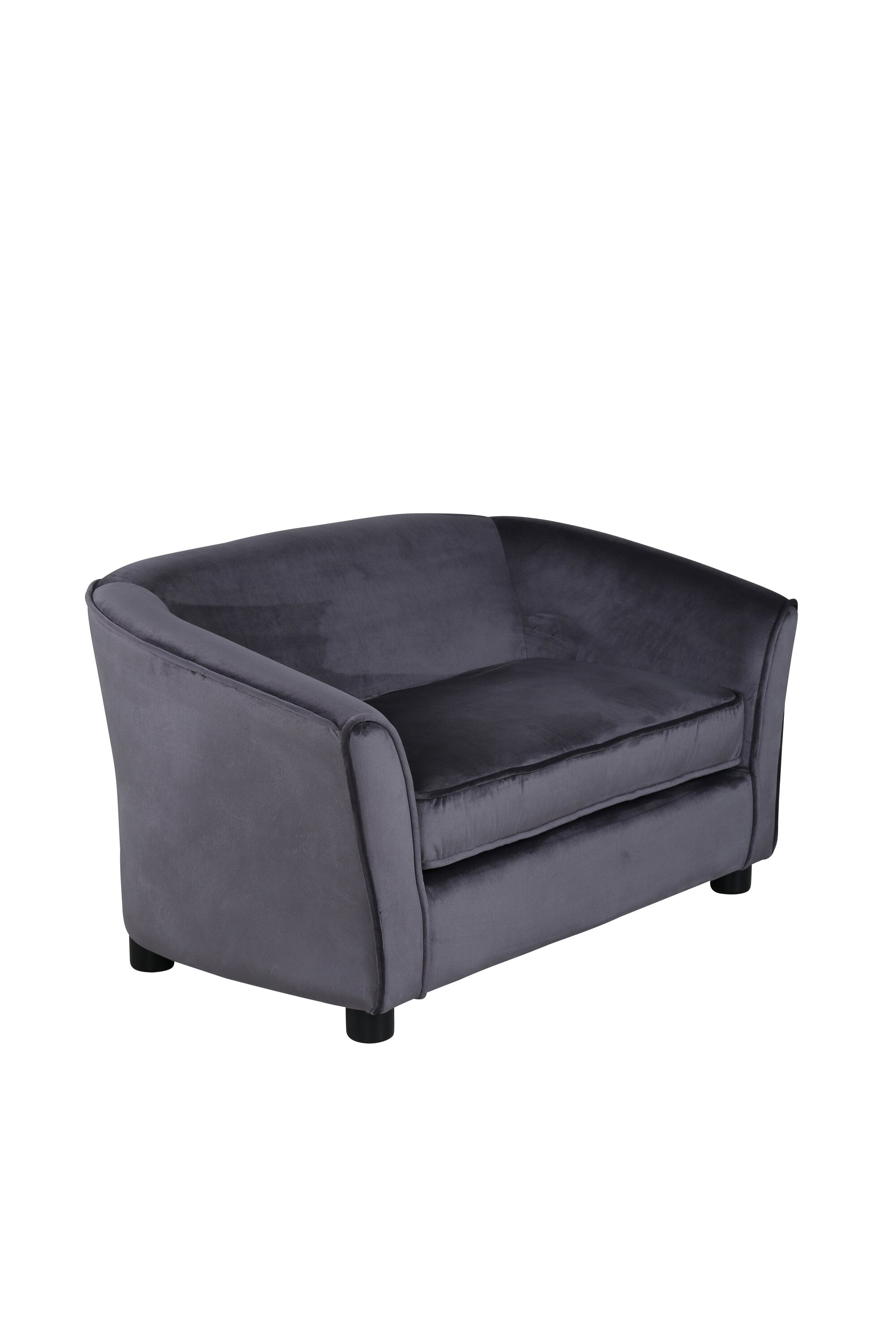 s_15551-955__2 Måna Kids Kindersofa Kindercouch Schwarz,Grau 61 x 50 x 90 Faser,Schaum,Kunststoff,Sperrholz,Polyester Samt