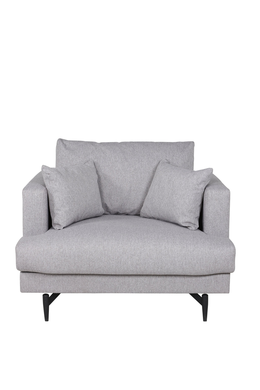 s_15554-665__1 Sofia Sessel Sessel Schwarz,Grau 92 x 82 x 104 Faser,Schaum,Sperrholz,Polyester,Stahl