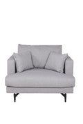 s_15554-665__1 Sofia Sessel Sessel Schwarz,Grau 92 x 82 x 104 Faser,Schaum,Sperrholz,Polyester,Stahl