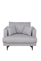 s_15554-665__1 Sofia Sessel Sessel Schwarz,Grau 92 x 82 x 104 Faser,Schaum,Sperrholz,Polyester,Stahl