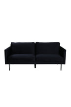 s_15555-888__1 Zoom 2 Sitzer Sofa 2 Sitzer Sofa Schwarz 80 x 78 x 180 Schaumstoff,Sperrholz,Polyester-Samt,Stahl