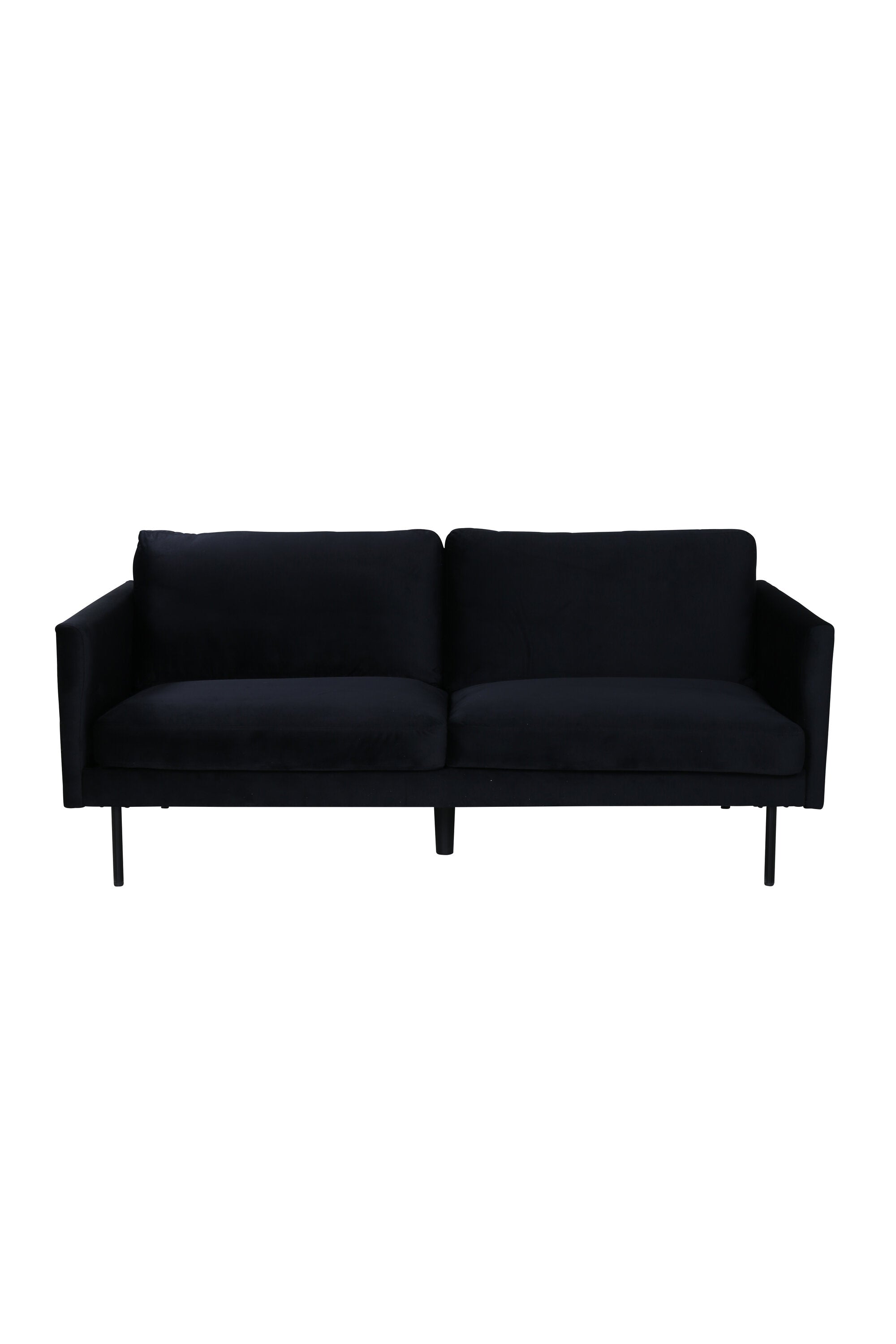 s_15555-888__1 Zoom 2 Sitzer Sofa 2 Sitzer Sofa Schwarz 80 x 78 x 180 Schaumstoff,Sperrholz,Polyester-Samt,Stahl