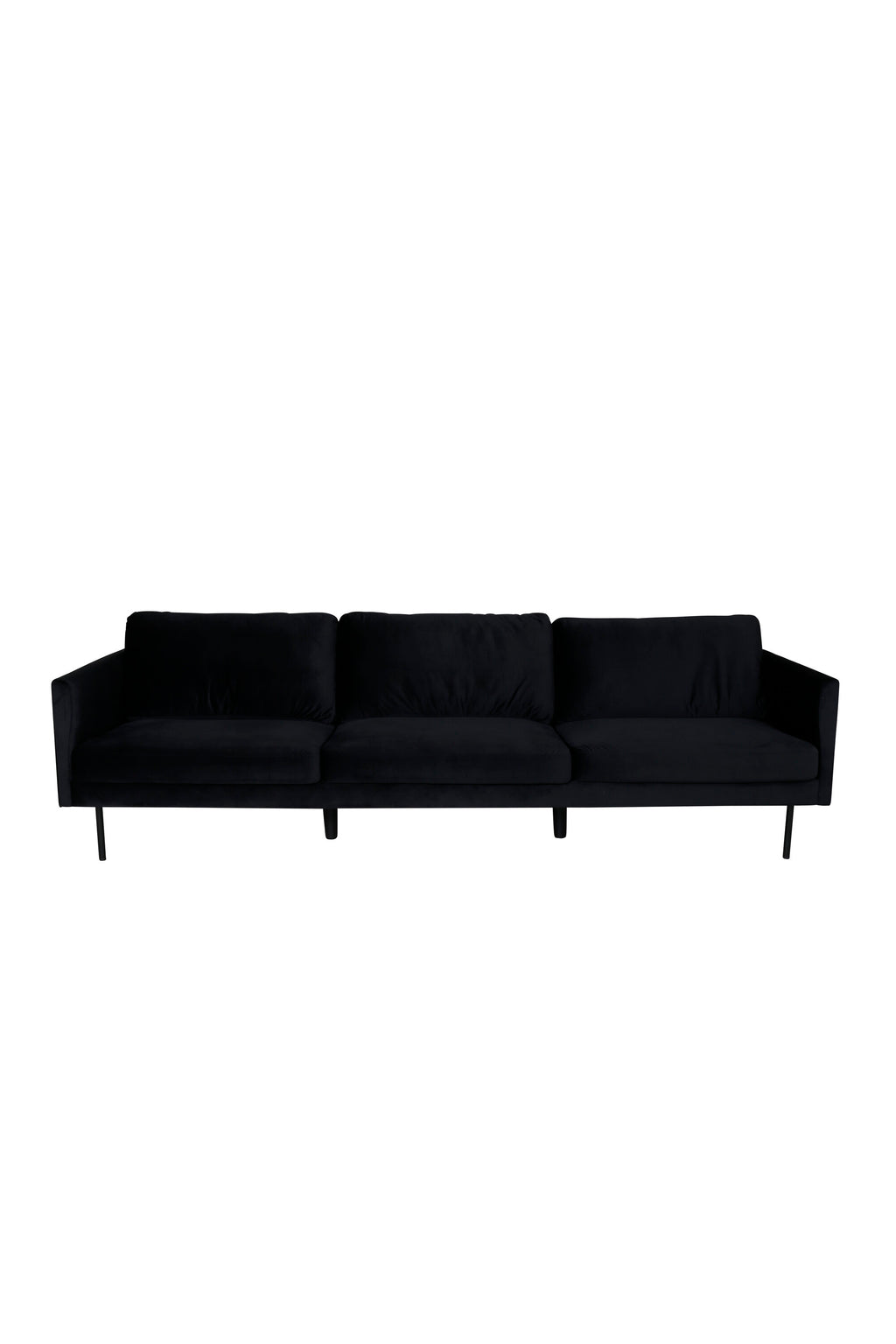 s_15556-888__1 Zoom 3 Sitzer Sofa 3 Sitzer Sofa Schwarz 80 x 78 x 260 Schaumstoff,Sperrholz,Polyester Samt,Stahl