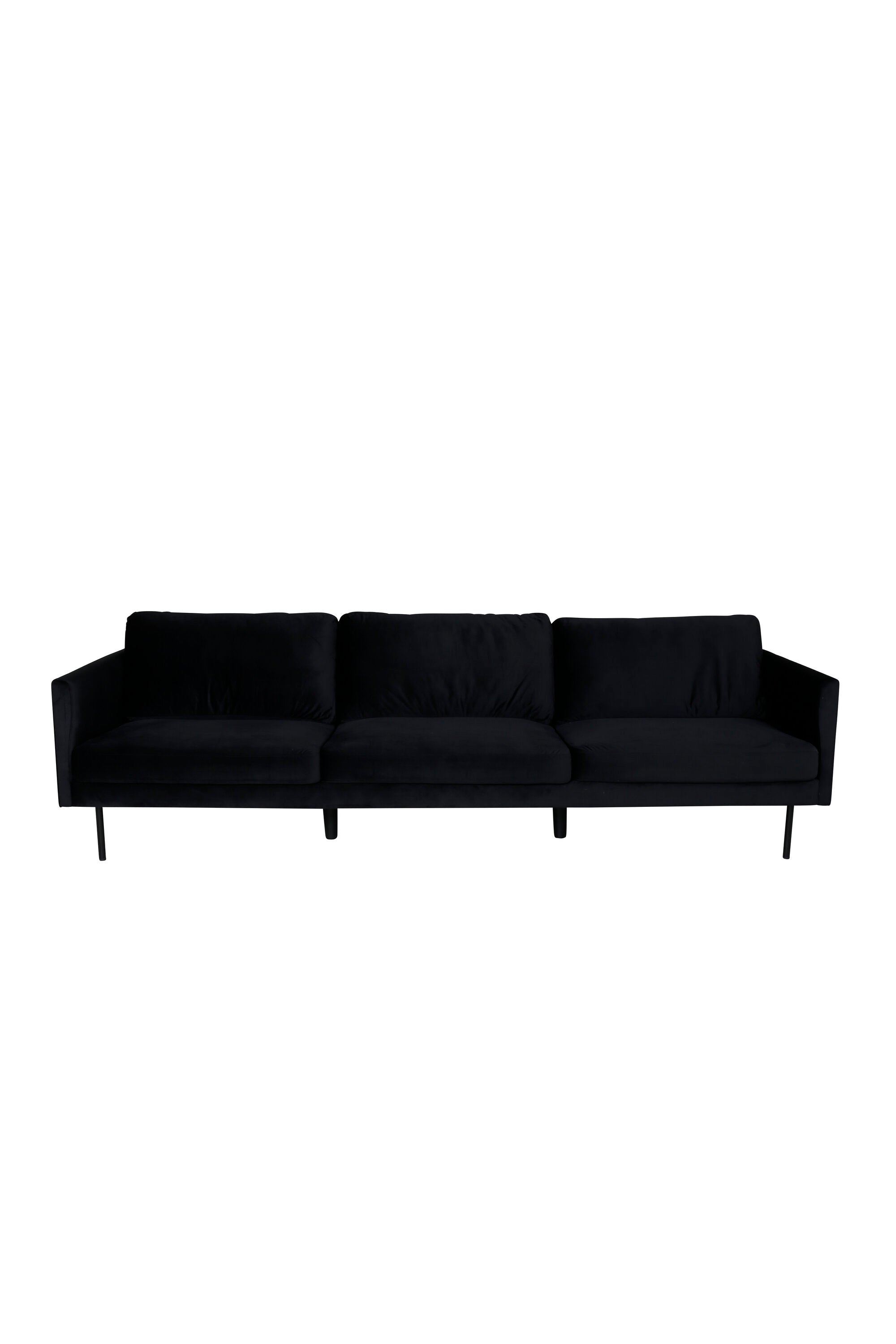 s_15556-888__1 Zoom 3 Sitzer Sofa 3 Sitzer Sofa Schwarz 80 x 78 x 260 Schaumstoff,Sperrholz,Polyester Samt,Stahl