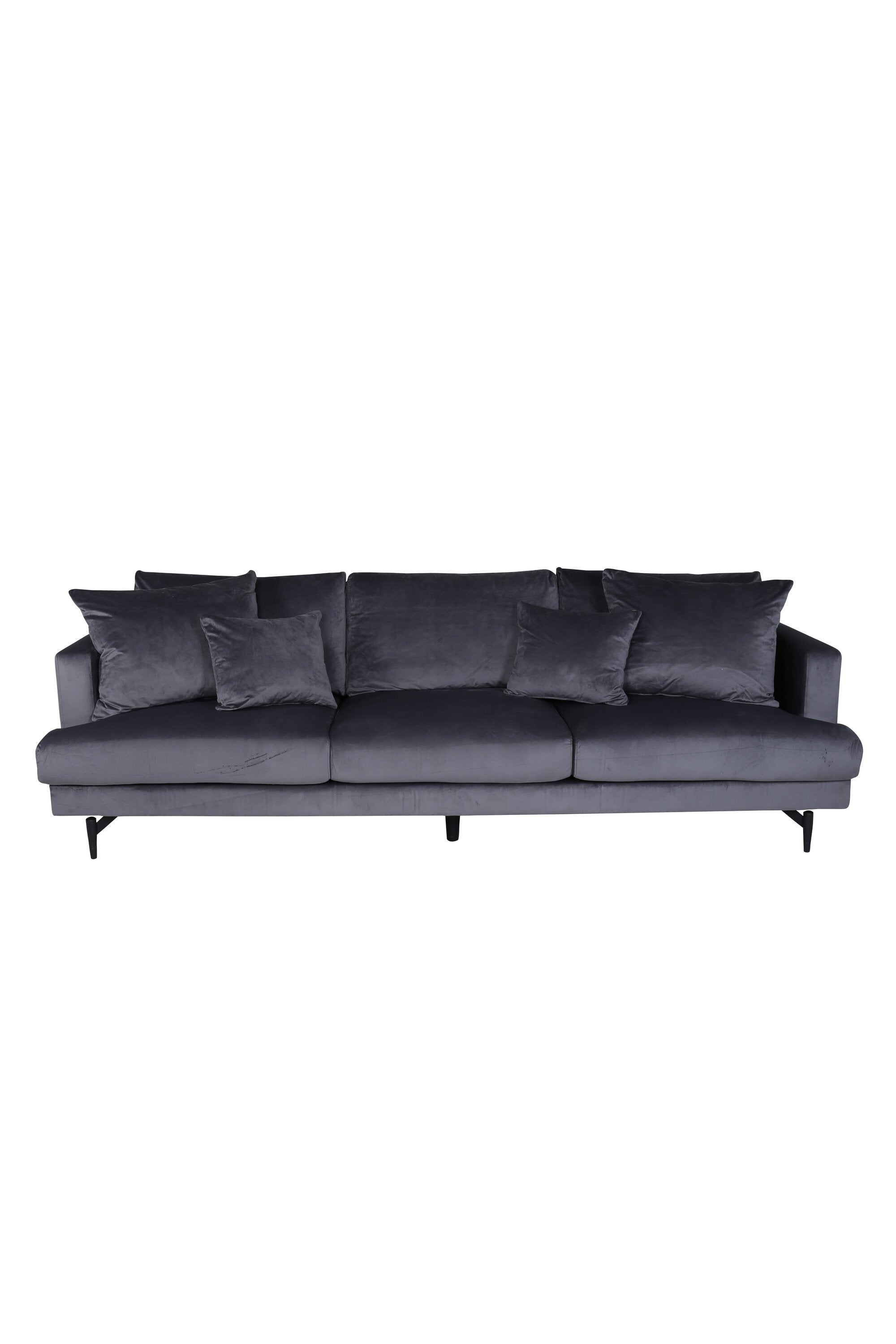 s_15581-955__1 Sofia 3 Sitzer Sofa 3 Sitzer Sofa Schwarz,Dunkelgrau 86 x 86 x 260 Schaumstoff,Sperrholz,Polyester-Samt,Stahl