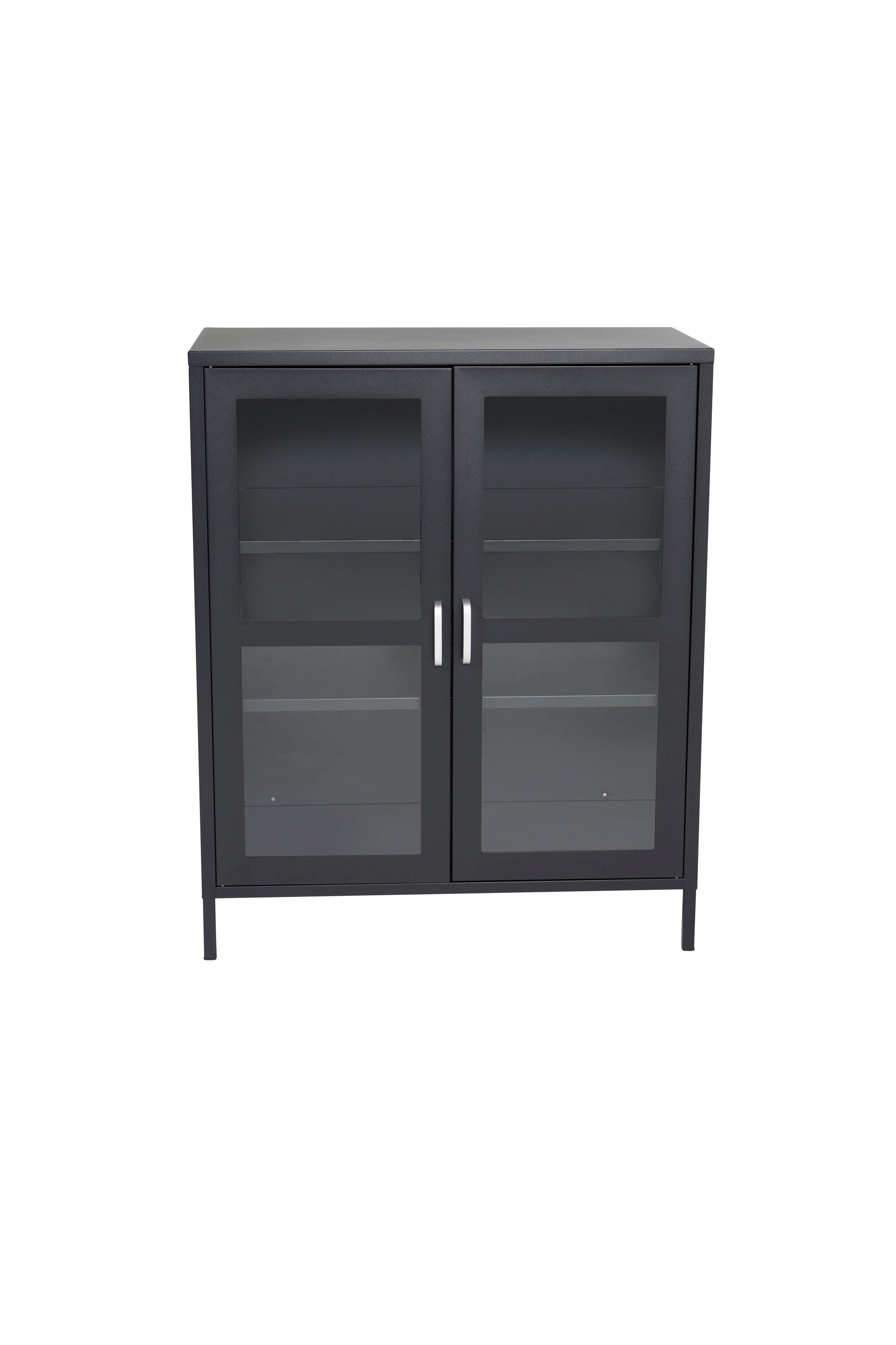 s_18077-208_1__1 Acero Schrank Schrank Schwarz 43 x 97 x 80 Glas,Stahl