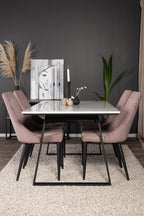 s_gr14019__10 Estelle Rechteckiger Essensset Rechteckiges Essgruppen Set