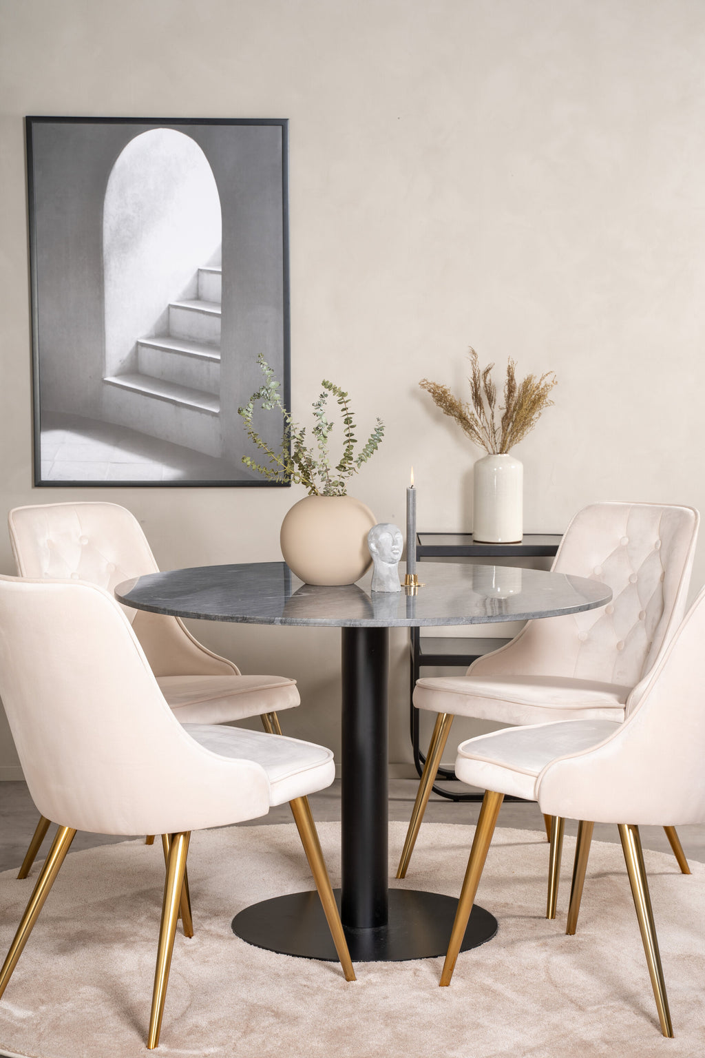 s_gr19359__11 Estelle Round Dining Set Rundes Essgruppen Set