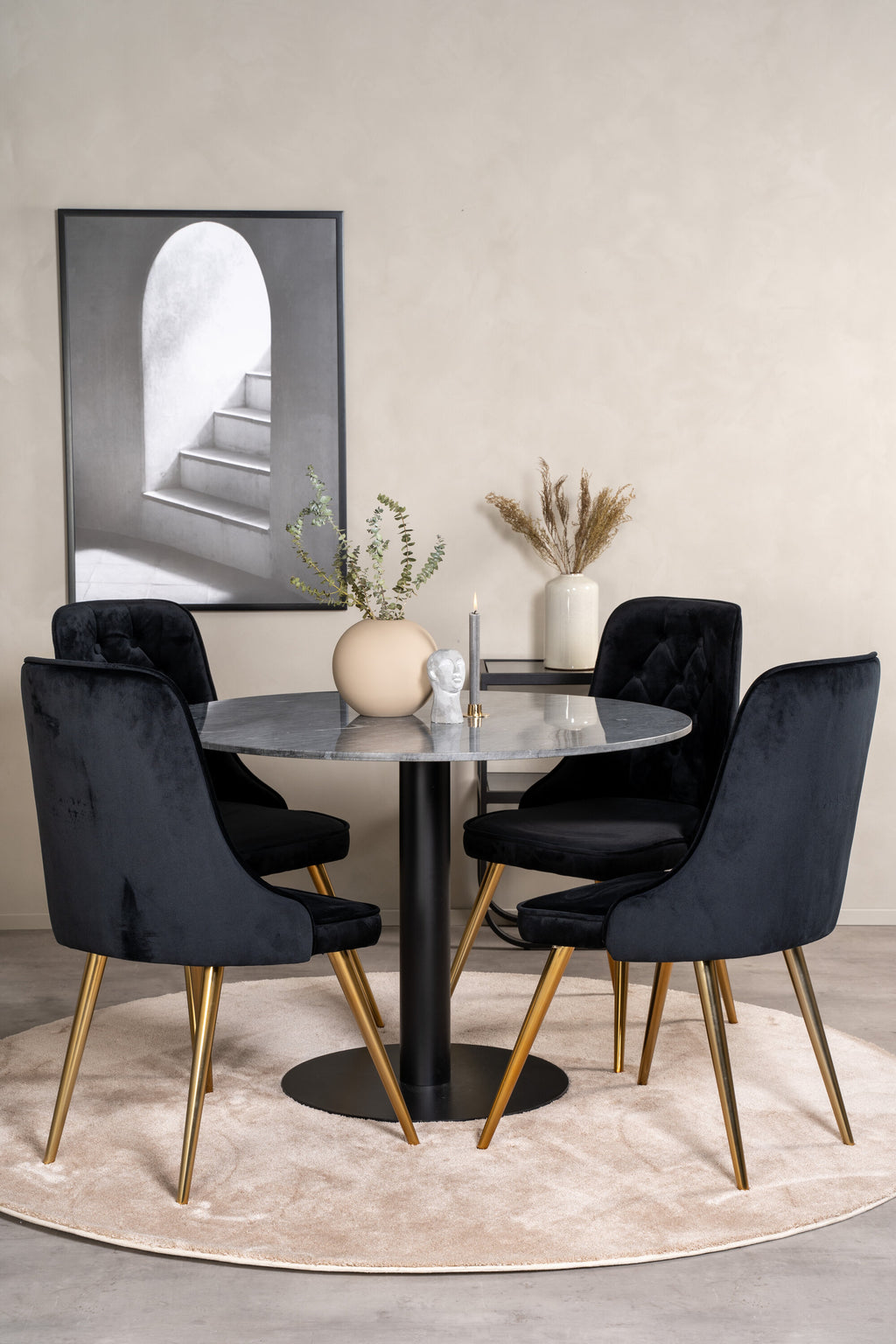 s_gr19360__11 Estelle Runder Esstisch Set Rundes Essgruppen Set