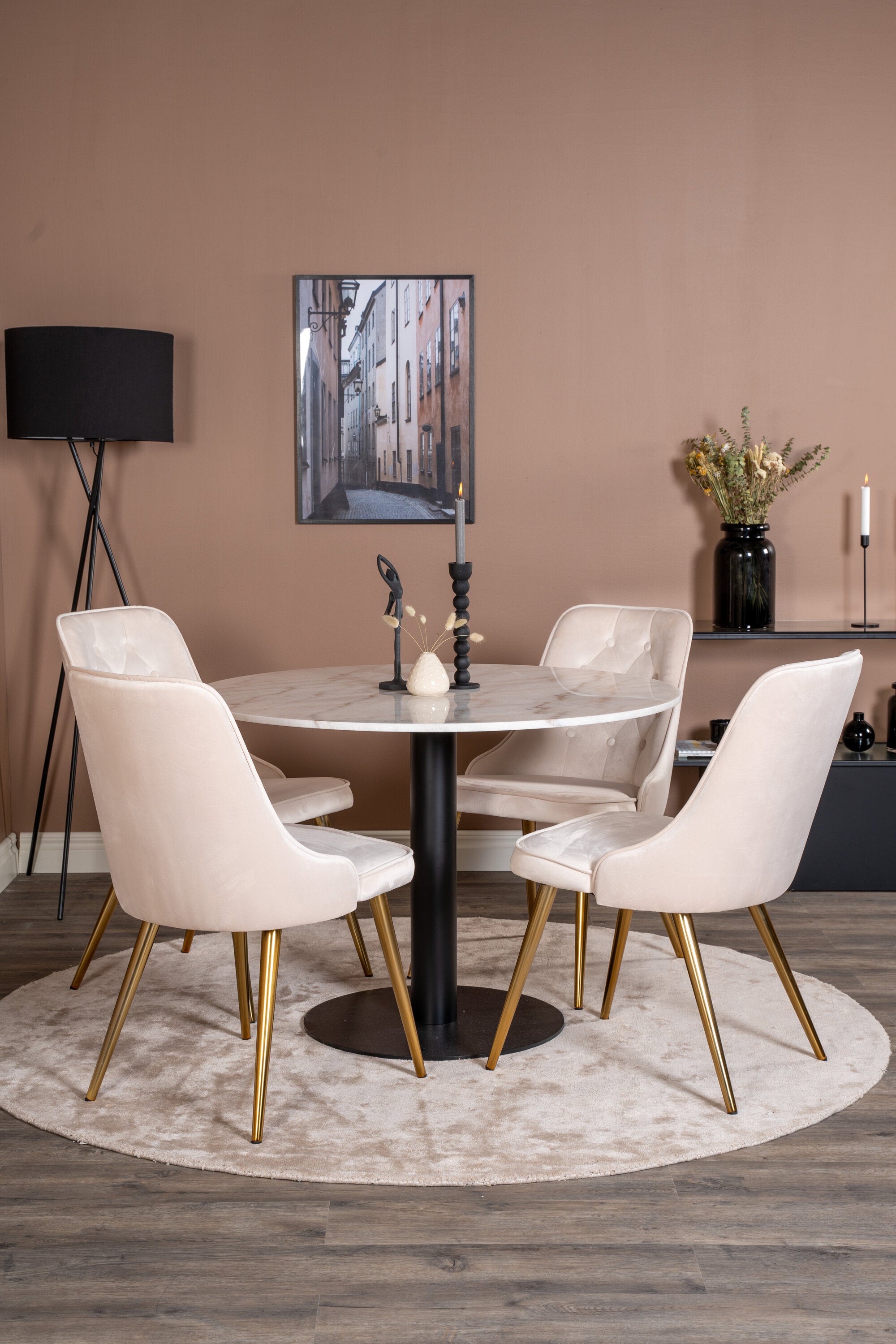 s_gr19363__11 Estelle Round Dining Set Rundes Essgruppen Set