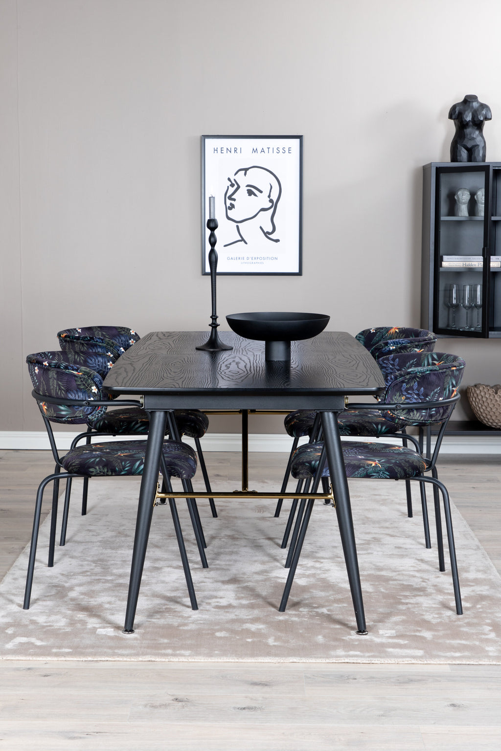 s_gr19447__10 Gold Rechteckige Essgruppe Rechteckiges Essgruppen Set