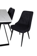 Estelle Esstisch mit Samt Deluxe Stühlen