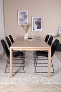 s_gr20763__10 Schiebetisch Rechteckiges Esszimmer Set Rechteckiges Essgruppen Set Table: 75x170x95 Chair: 63x84x43