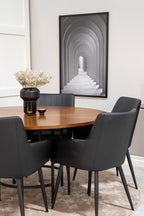 s_gr23961__12 Esszimmer Set Copenhagen Mit Comfort Stühlen Rundes Essgruppen Set