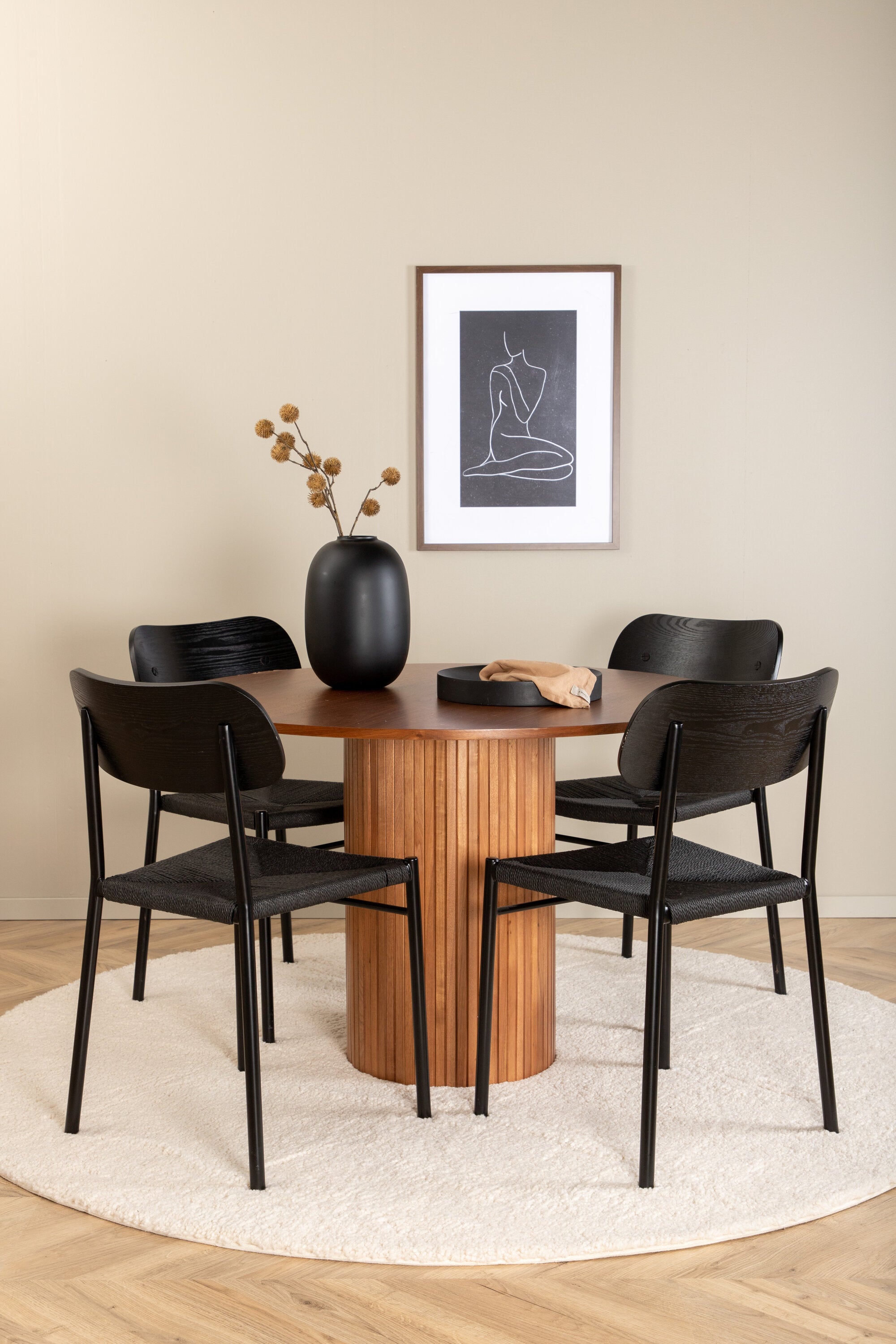 s_gr23983__10 Dining Set Bianca Mit Stühlen Polly Rundes Essgruppen Set Default Title